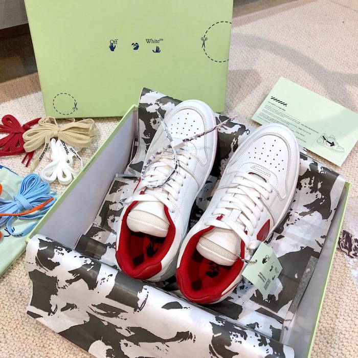 OFF White Out of Office Calf Leather Sneaker Size 35-45   8-Color