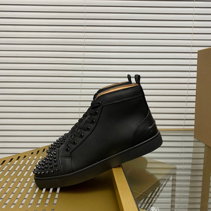 Christian Louboutin Lou Spikes High-Top Sneaker Size 36-46  10-Color