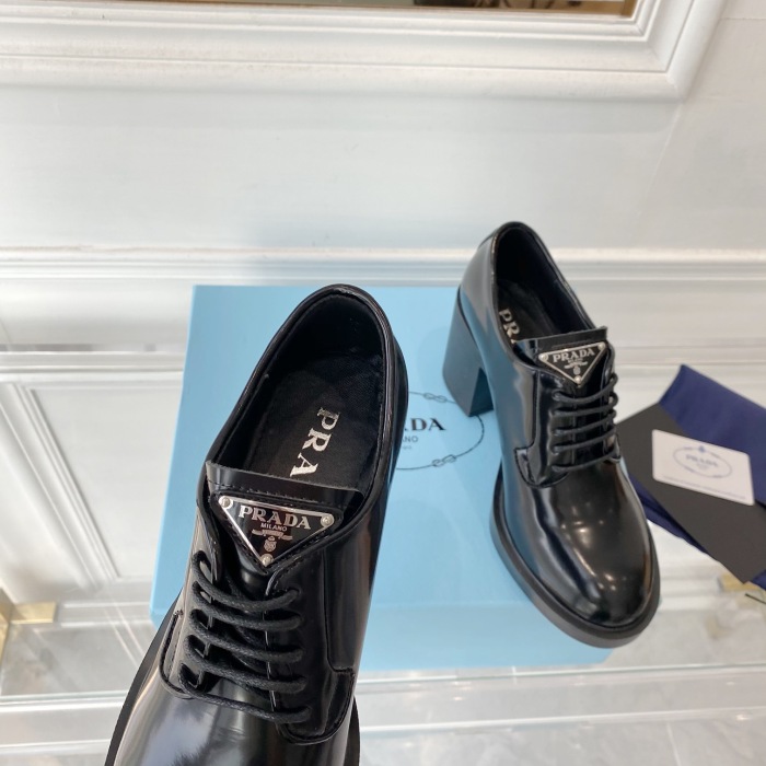 Prada Chocolate High-heeled Loafers Sneaker Size 35-40   3-Color