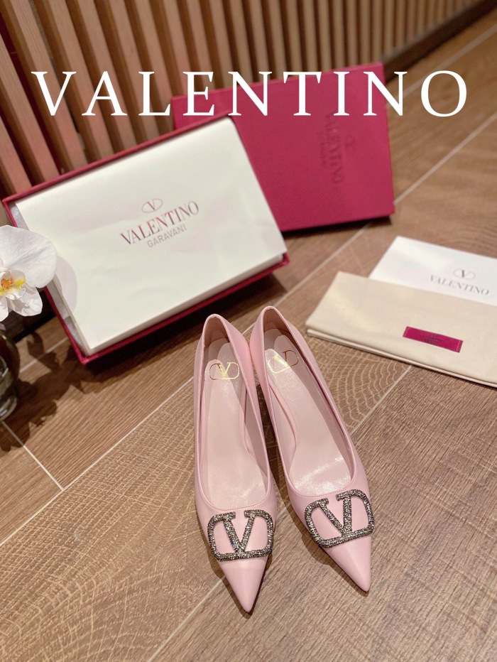 Valentino Vlogo Signature Satin Slingback Pumps Size 35-41 4-Color