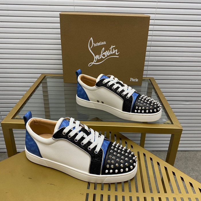 Christian Louboutin Louis Junior Spikes Sneaker Size 36-46  10-Color