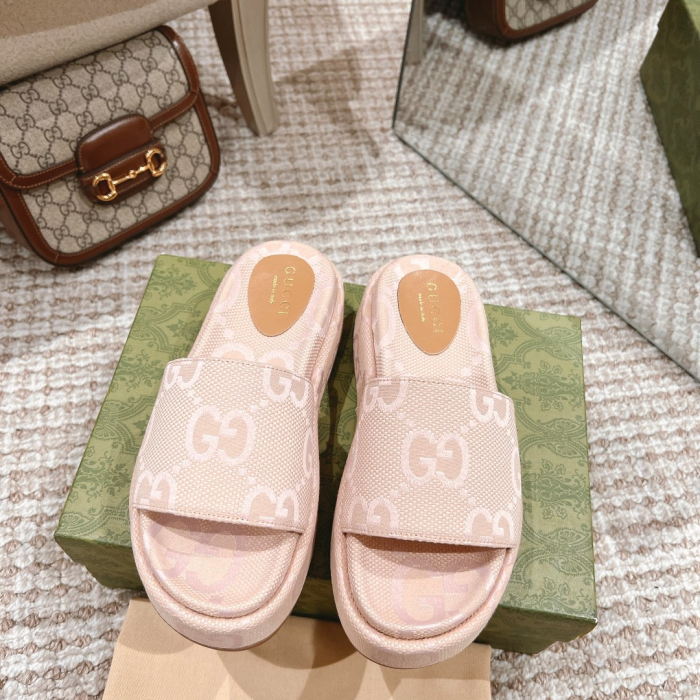Gucci Platform Sandal Slippers Size 36-45  4-Color