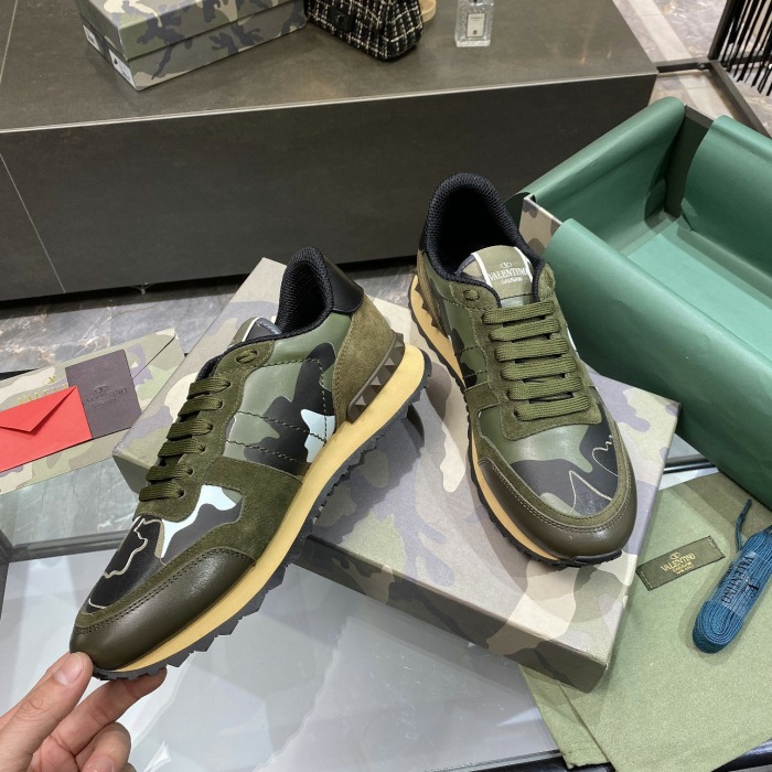 Valentino Camouflage Rockrunner Sneaker Size 39-45   11-Color