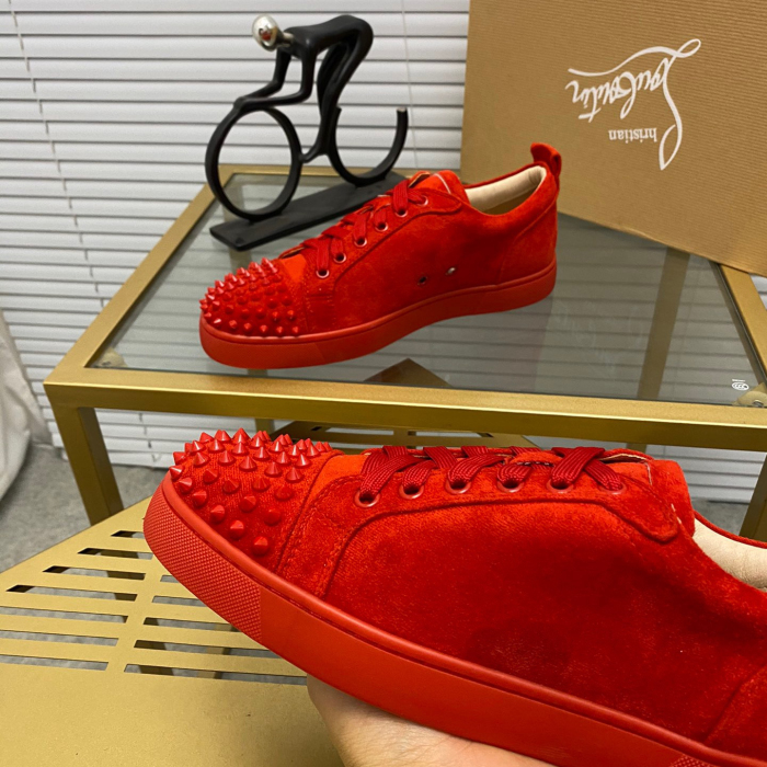 Christian Louboutin Louis Junior Spikes Sneaker Size 36-46  10-Color