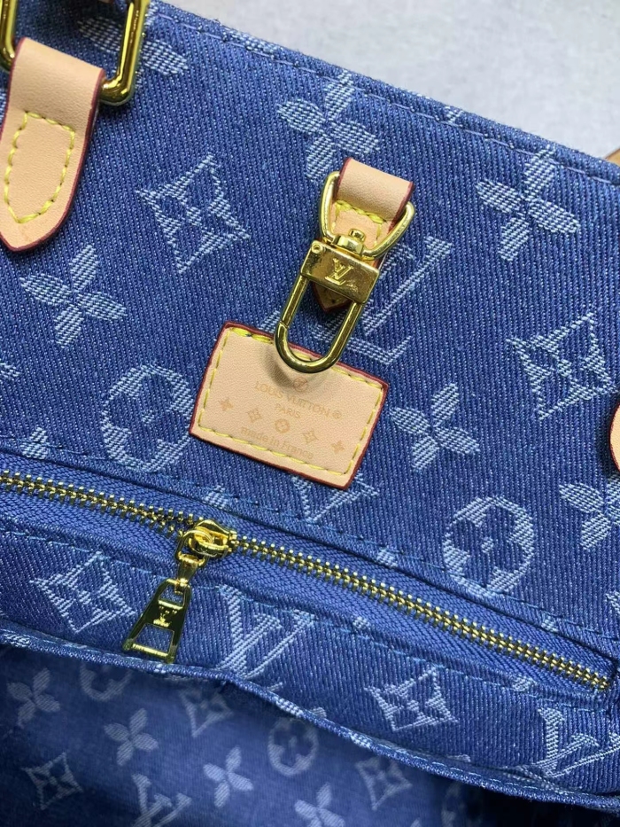 Louis Vuitton Onthego Denim Cowboy  Women Handbag 35*27*14cm
