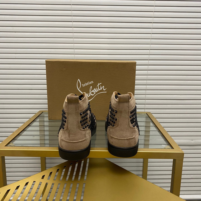 Christian Louboutin Louis Spikes High-Top Sneaker Size 36-46 10-Color