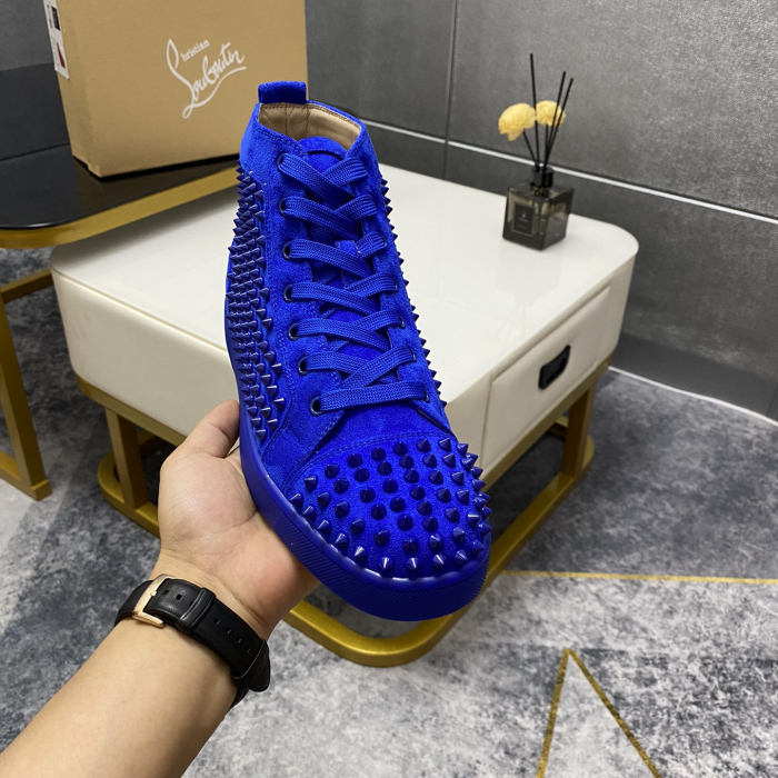 Christian Louboutin Louis Spikes High-Top Sneaker Size 36-46 4-Color