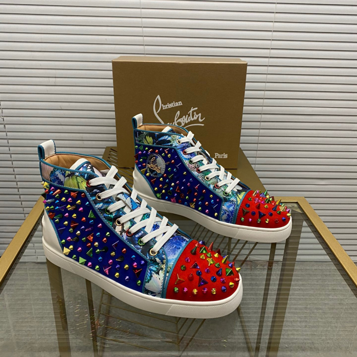 Christian Louboutin Lou Pik Pik High-Top Sneaker Size 36-46  6-Color