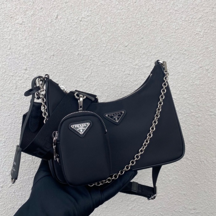 Prada 1BH204 Redition 2005 Women Bags Canvas 22*12*6cm