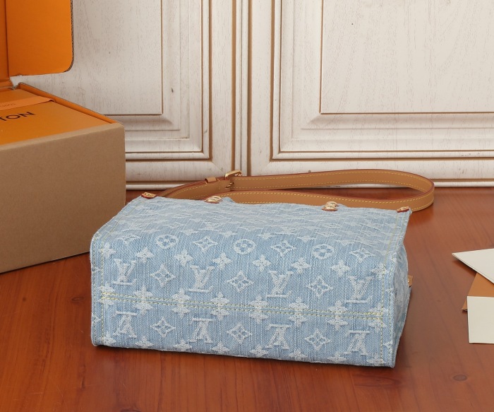 Louis Vuitton M24897 Let Go PM Denim Cowboy Shopping Bags Size 28*23*10.5cm