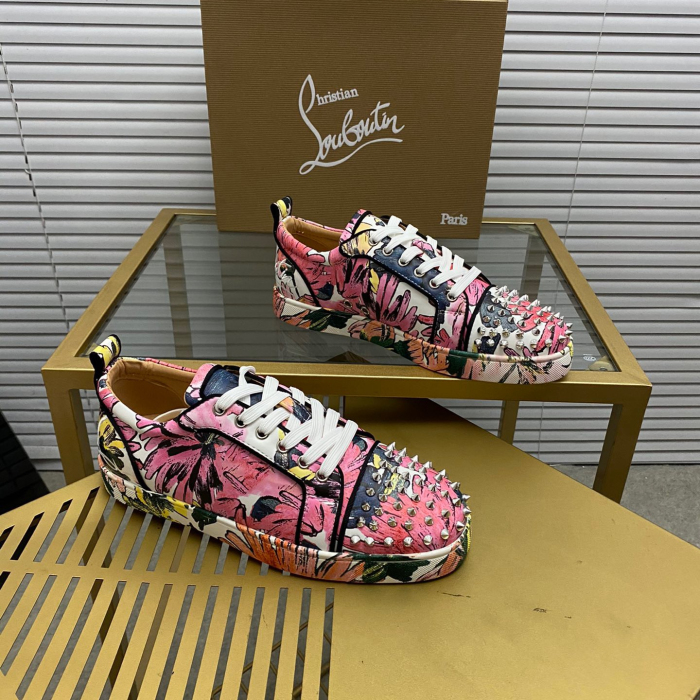 Christian Louboutin Louis Junior Spikes Sneaker Size 36-46  9-Color