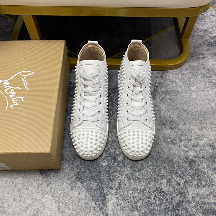 Christian Louboutin Louis Spikes High-Top Sneaker Size 36-46 4-Color