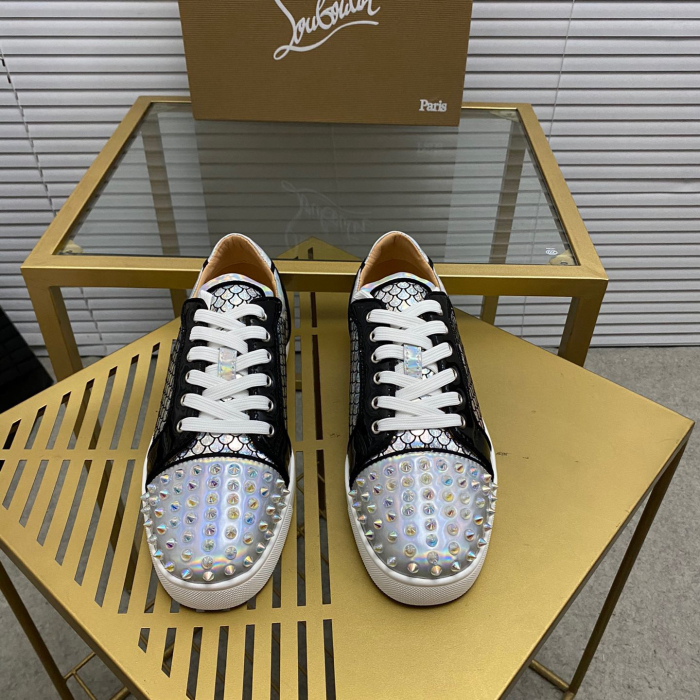 Christian Louboutin Louis Junior Spikes Sneaker Size 36-46  9-Color