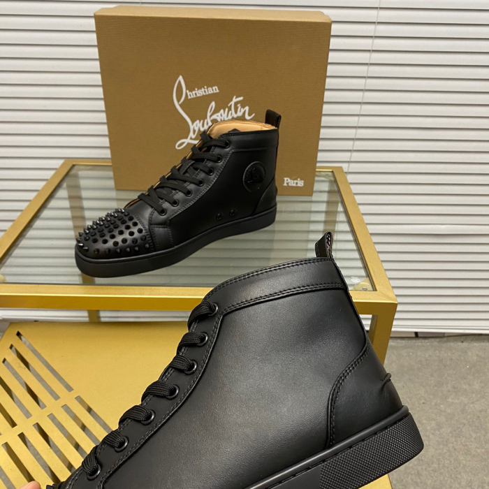 Christian Louboutin Lou Spikes High-Top Sneaker Size 36-46  10-Color