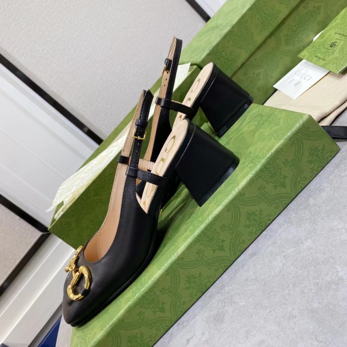 Gucci Slingback With Horsebit Pumps Size 35-41 4-Color