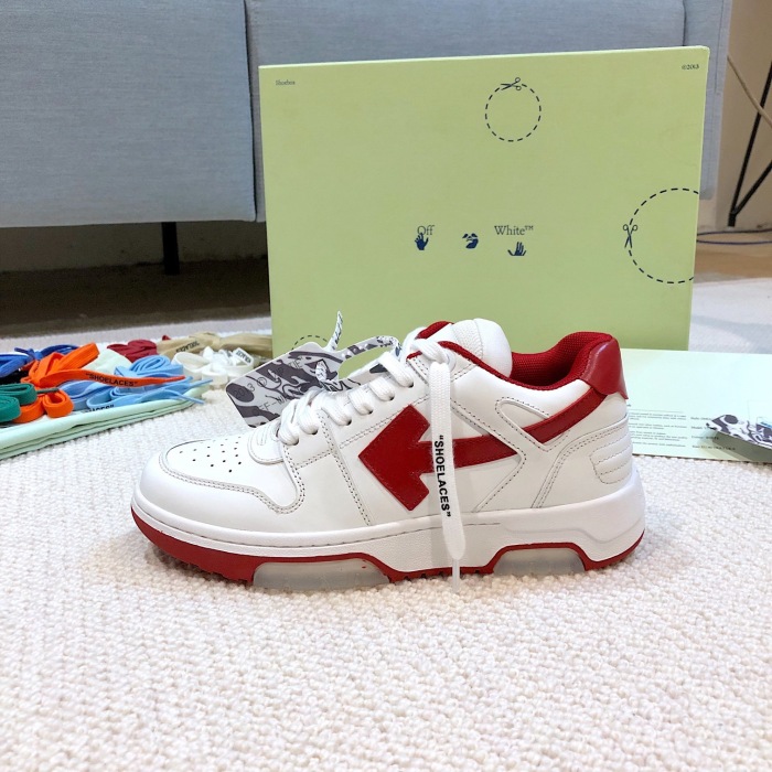 OFF White Out of Office Calf Leather Sneaker Size 35-45   8-Color