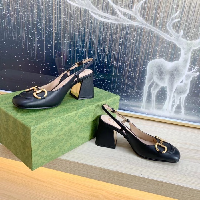 Gucci Slingback With Horsebit Pumps Size 35-41 4-Color