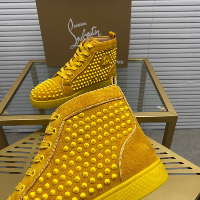 Christian Louboutin Louis Spikes High-Top Sneaker Size 36-46 10-Color