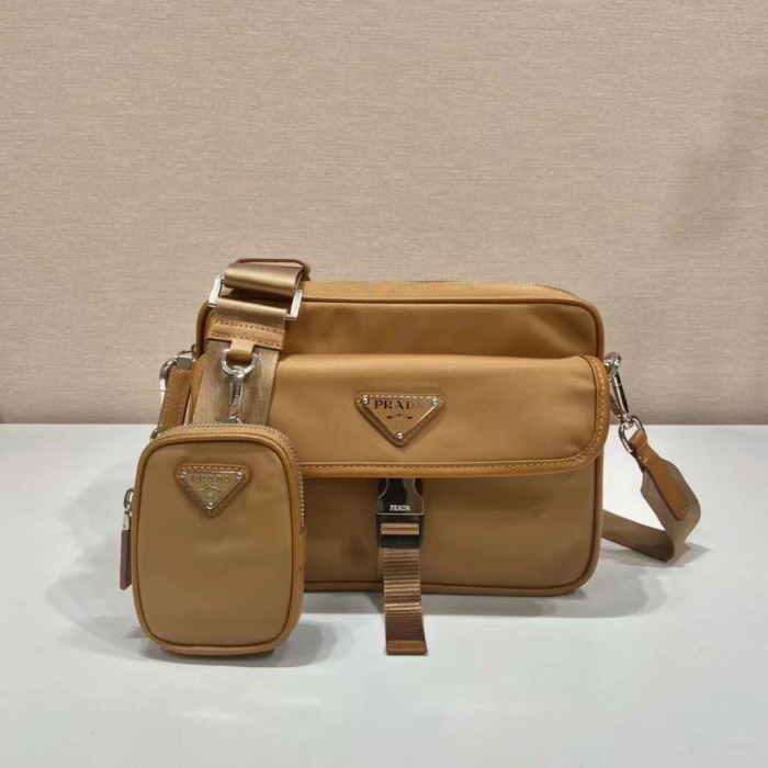 Prada 2VH133 Re-Nylon and Saffiano Leather Shoulder Bags Size 22*16*5cm