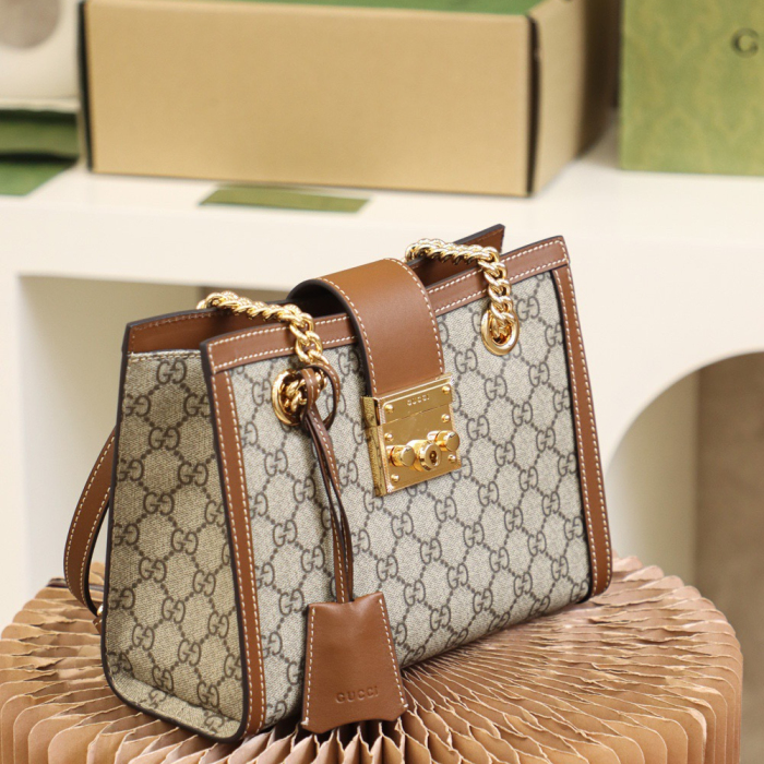 Gucci GG Supreme Padlock Women Shoulder Bags Size 26*18*10cm