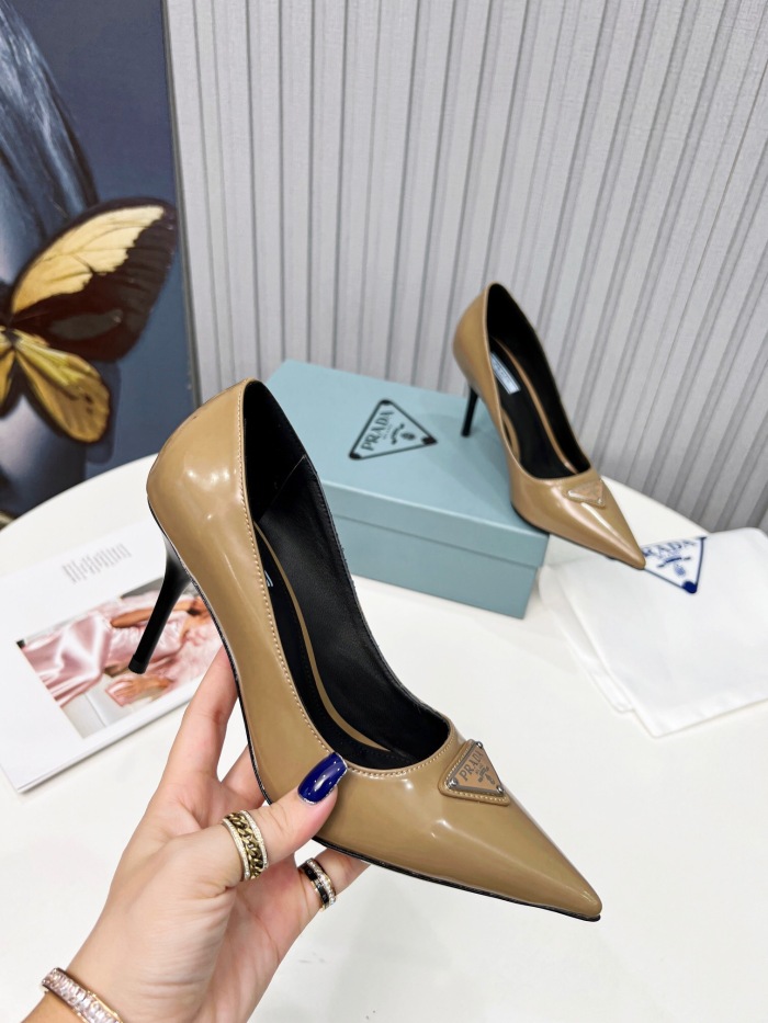 Prada Brushed Leather Pumps Size 35-41 8-Color