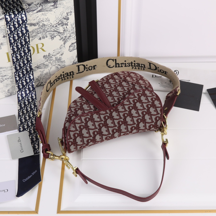 Dior Saddle Bags With Strap for Women Size 25.5*20*6.5cm
