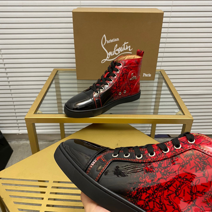 Christian Louboutin Fun Louis High-Top Sneaker Size 36-46  4-Color
