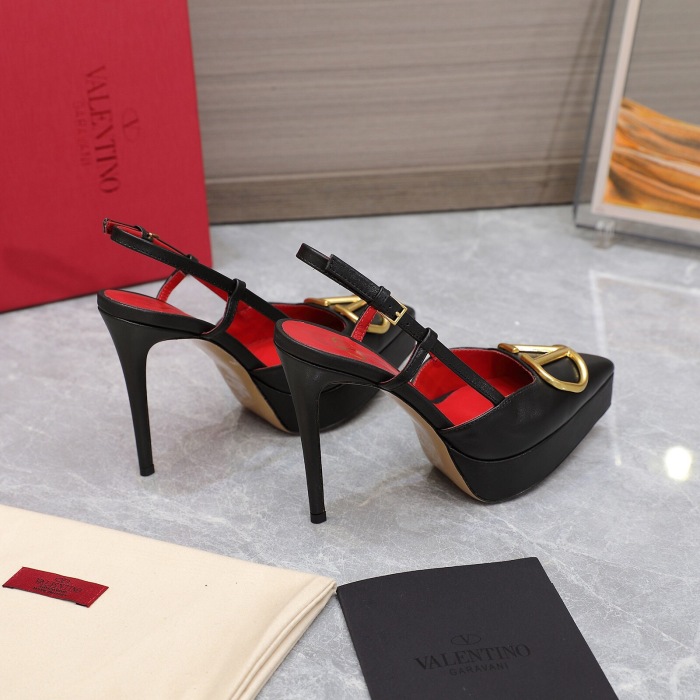 Valentino Vlogo Signature Calfskin Slingback Pumps Size 35-41 4-Color