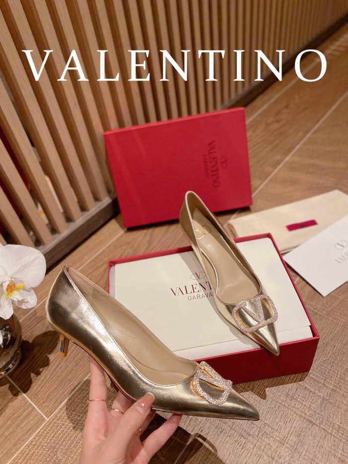 Valentino Vlogo Signature Satin Slingback Pumps Size 35-41 4-Color