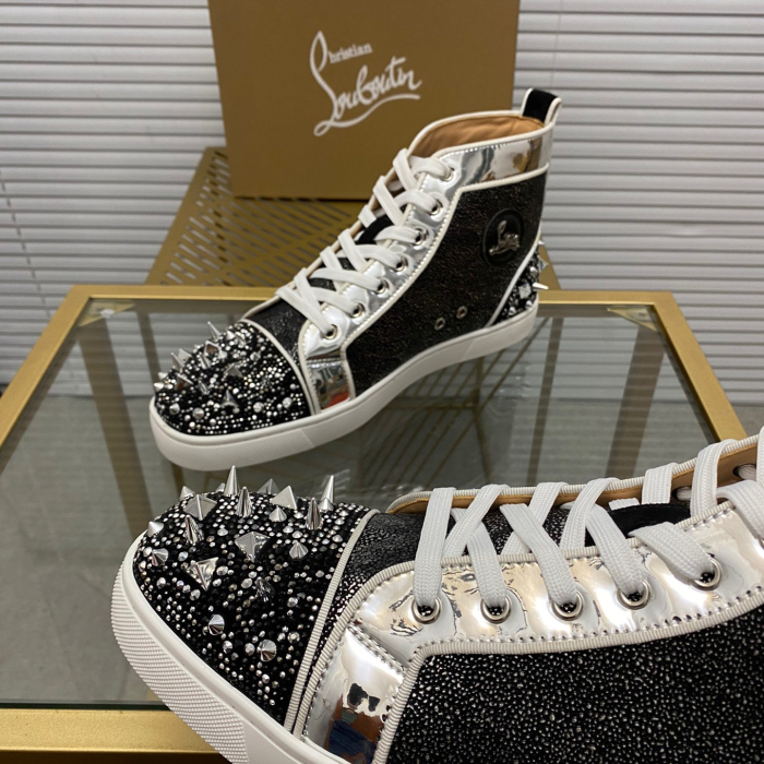 Christian Louboutin Lou Pik Pik High-Top Sneaker Size 36-46  7-Color