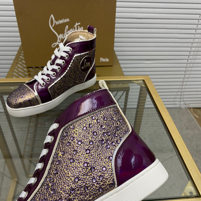 Christian Louboutin Louis High-Top Sneaker Size 36-46  10-Color