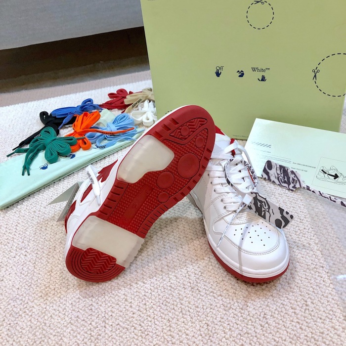 OFF White Out of Office Calf Leather Sneaker Size 35-45   8-Color