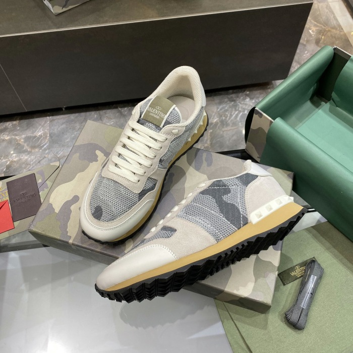 Valentino Mesh Fabric Camouflage Sneaker Size 39-45   5-Color