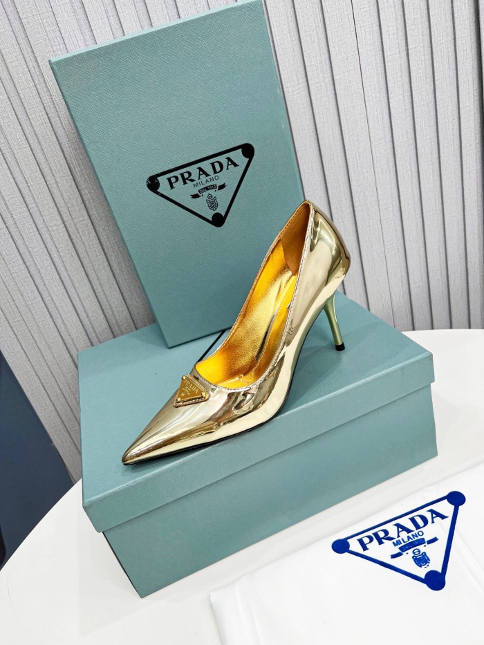Prada Brushed Leather Pumps Size 35-41 8-Color