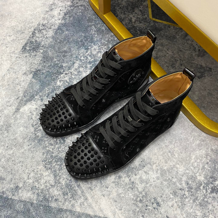 Christian Louboutin Lou Spikes High-Top Sneaker Size 36-46  10-Color