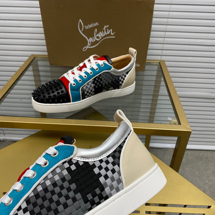 Christian Louboutin Louis Junior Spikes Sneaker Size 36-46  10-Color