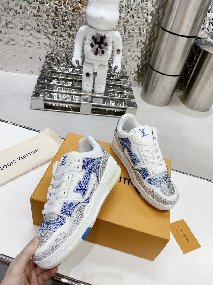 Louis Vuitton LV Trainer Diamond Sneaker Size 36-46