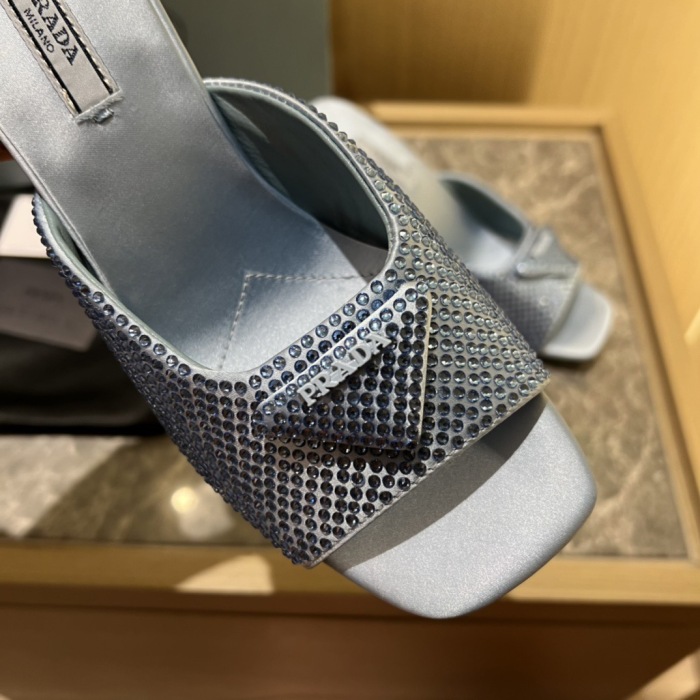 Prada Satin Pumps with Crystals Size 35-41 9-Color
