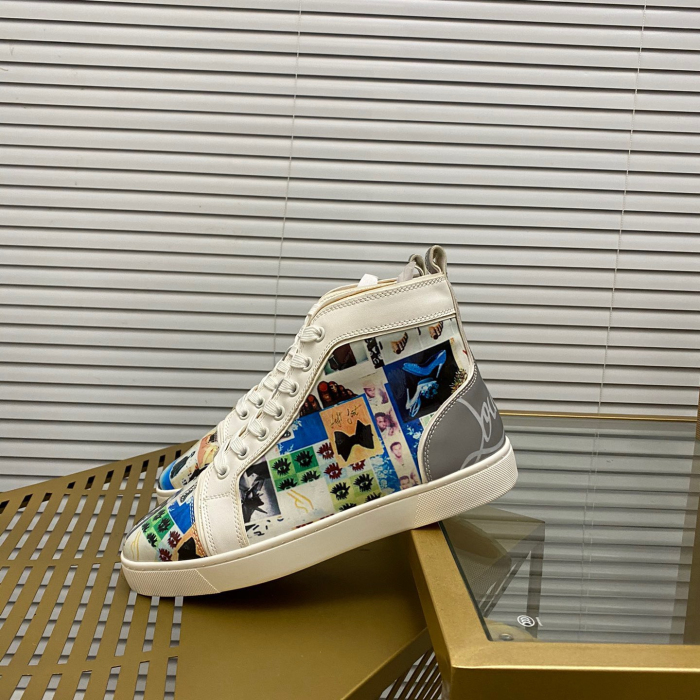 Christian Louboutin Fun Louis High-Top Sneaker Size 36-46  4-Color