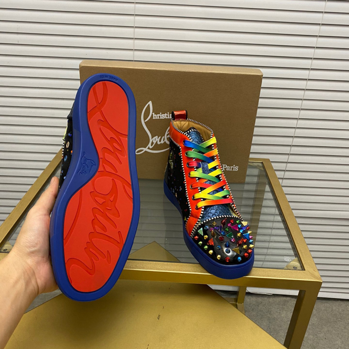 Christian Louboutin Lou Pik Pik High-Top Sneaker Size 36-46  7-Color