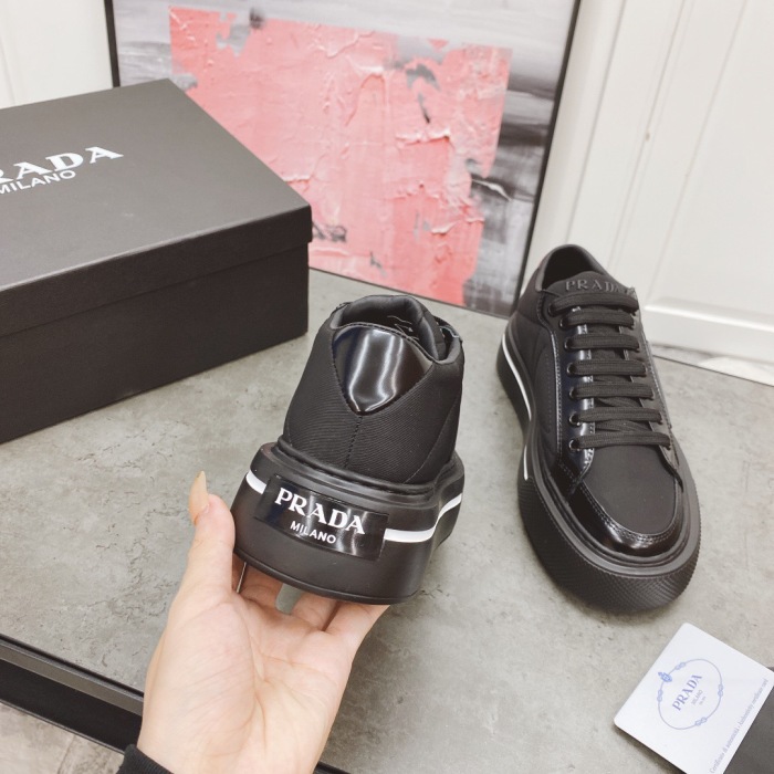 Prada Macro Re-Nylon and Leather Sneaker Size 35-40   2-Color