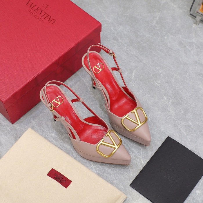 Valentino Vlogo Signature Calfskin Slingback Pumps Size 35-41 4-Color