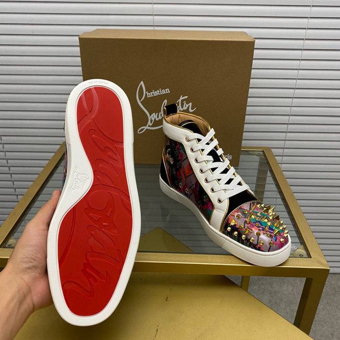 Christian Louboutin Lou Pik Pik High-Top Sneaker Size 36-46  7-Color