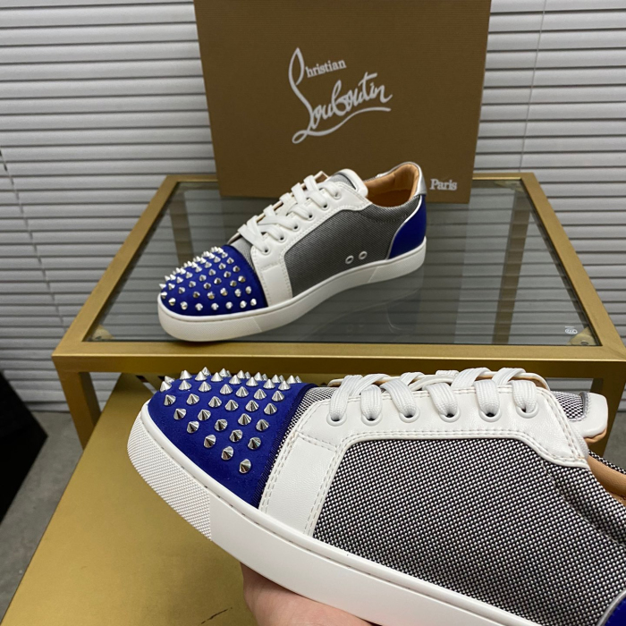 Christian Louboutin Louis Junior Spikes Sneaker Size 36-46  9-Color
