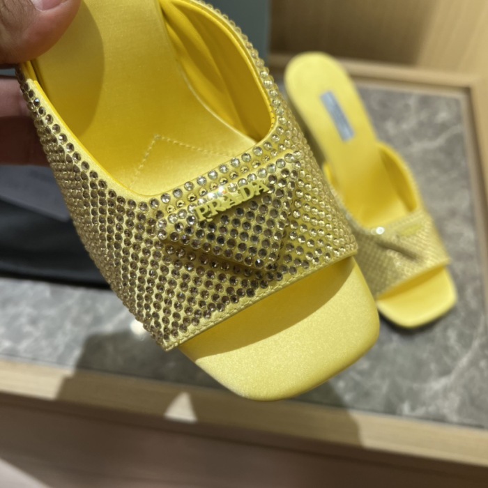 Prada Satin Pumps with Crystals Size 35-41 9-Color