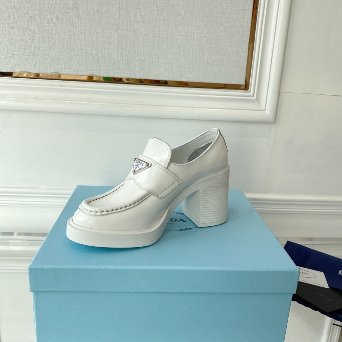 Prada Chocolate High-heeled Loafers Sneaker Size 35-40   3-Color