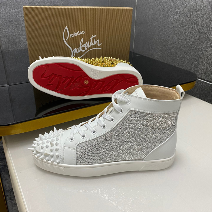 Christian Louboutin Lou Pik Pik High-Top Sneaker Size 36-46  7-Color