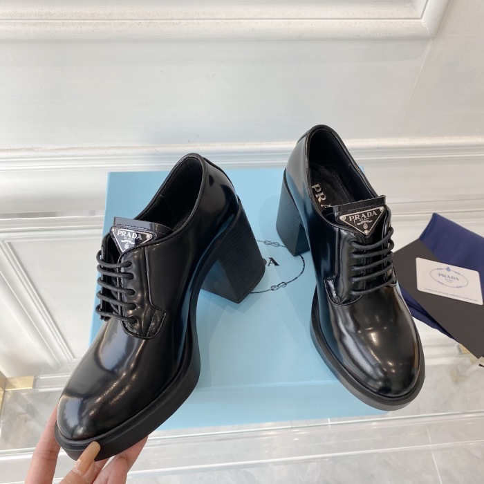 Prada Chocolate High-heeled Loafers Sneaker Size 35-40   3-Color