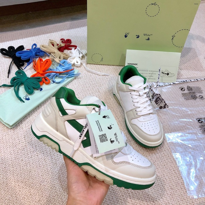 OFF White Out of Office Calf Leather Sneaker Size 35-45   8-Color