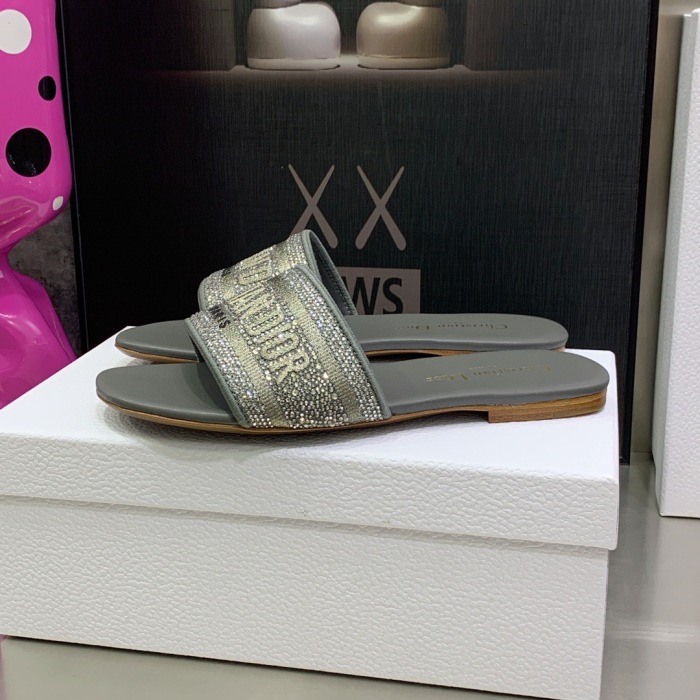 Dior Dway With Diamond Slippers Size 35-41 7-Color